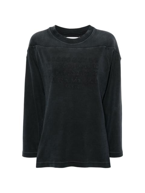 Maison Margiela numbers appliquÃ© cotton sweatshirt