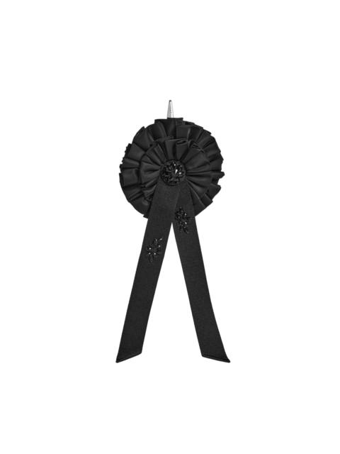 Simone Rocha RIBBON ROSETTE COIN PURSE W/ EMB - BLACK/JET