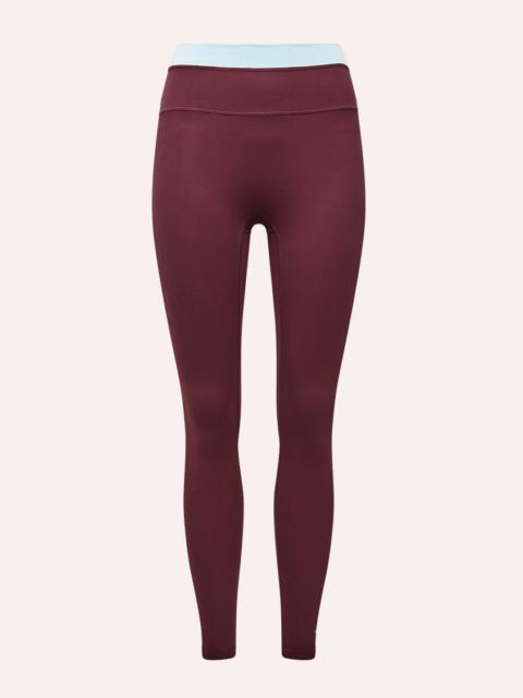 P.E NATION LUMINA FULL LENGTH LEGGING IN BURGUNDY & SKY BLUE