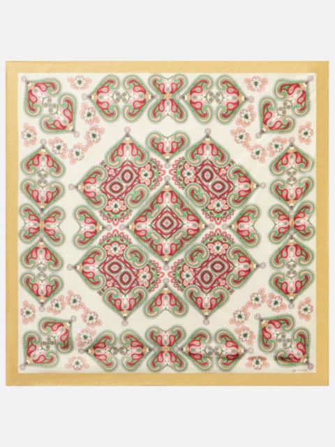 Etro Paisley silk twill scarf