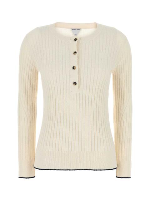 Bottega Veneta Ivory Bouclã© Top White Exterior: Cotton Nylon Maglie
