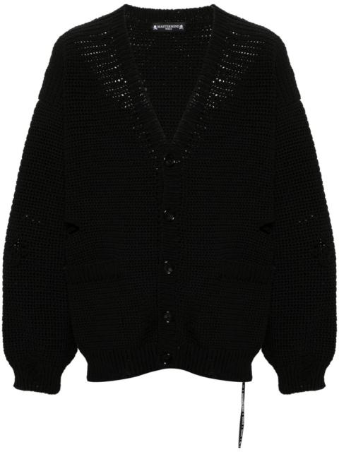 mastermind JAPAN Skull chunky-knit cardigan