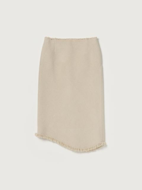 AURALEE HOMESPUN TWEED FRINGE SKIRT