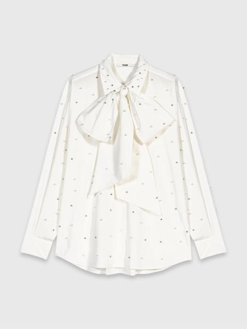 maje Rhinestone shirt with tie