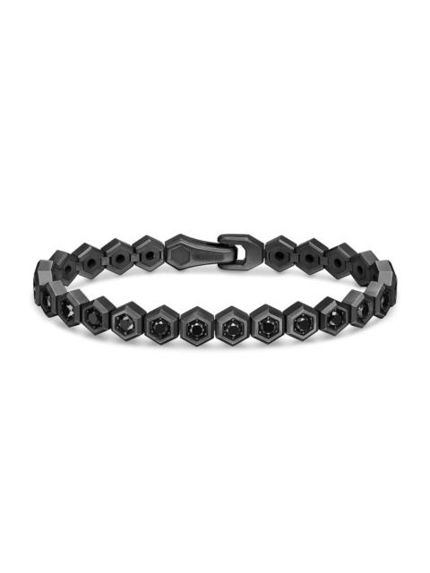 DAVID YURMAN Men's Hex Pavé Tennis Bracelet in Black Titanium - Black Diamond