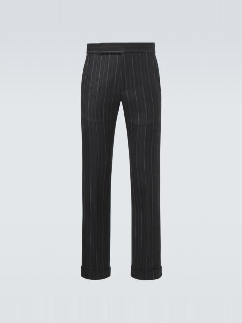 TOM FORD Striped wool straight pants