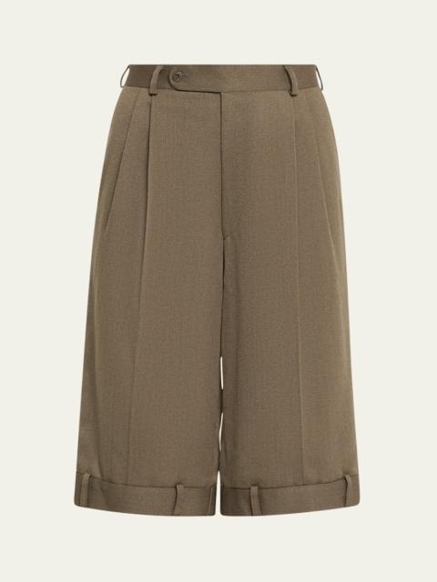 HODAKOVA Upside-Down Pleated Bermuda Shorts