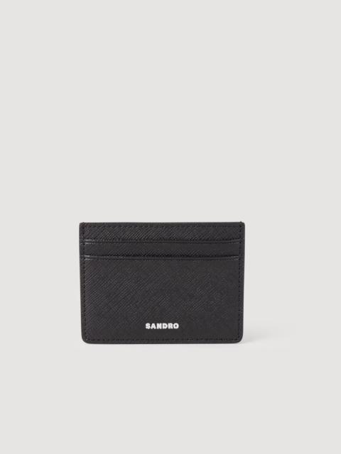 Sandro RECONSTITUTED LEATHER CARDHOLDER