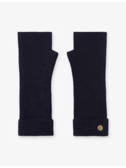 Claudie Pierlot Branded-Hardware Wool and Cashmere-Blend Mittens