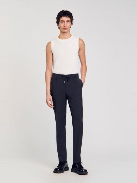 Sandro ELASTICATED STRAIGHT-LEG TROUSERS