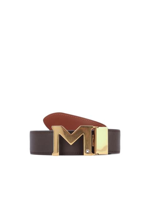 Montblanc logo-plaque leather belt