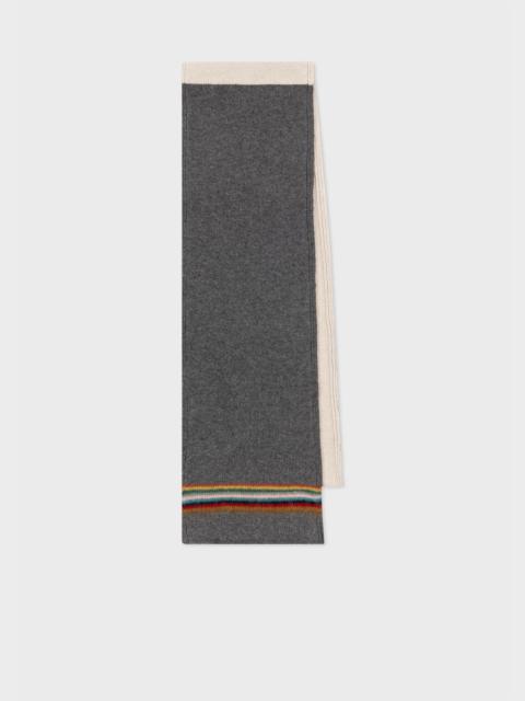 'Signature Stripe' Lambswool-Mohair Scarf