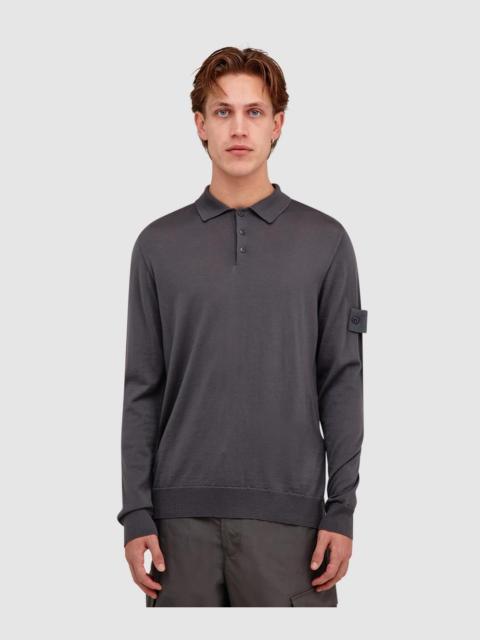 Stone Island Ghost wool polo knit sweater