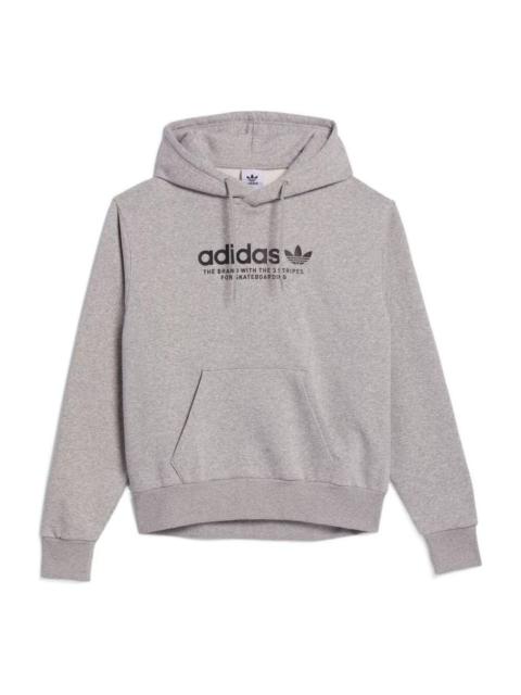 adidas originals Skateboarding 4.0 Logo Hoodie 'Medium Grey Heather' HM2585