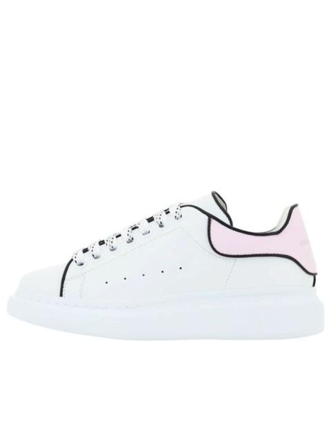 Alexander McQueen (WMNS) Alexander McQueen Oversized Leather Sneakers 'White Pink' 733003WHJE58845