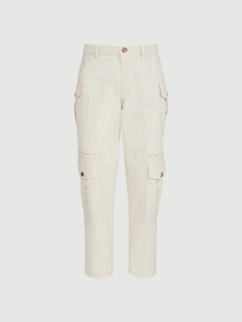 Brunello Cucinelli Peached cotton gabardine explorer trousers