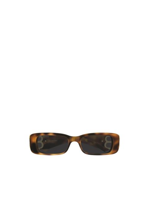 BALENCIAGA Dynasty logo-plaque rectangle-frame sunglasses