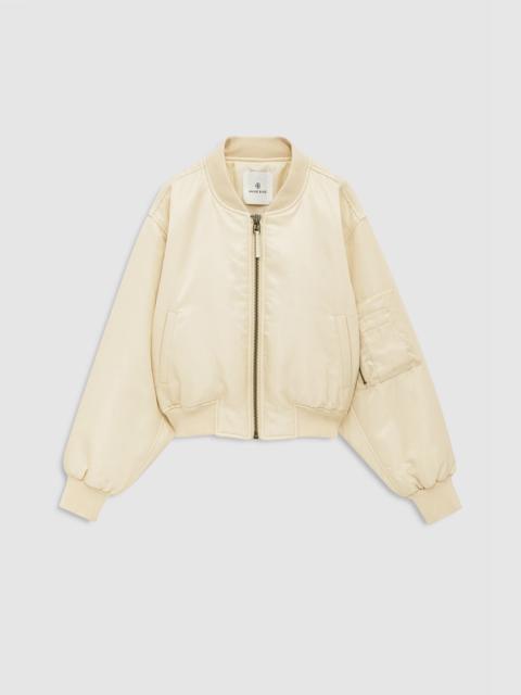 ANINE BING Cropped Leon Bomber - Butter Yellow