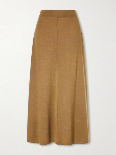 TWP Merino Wool And Silk-blend Midi Skirt