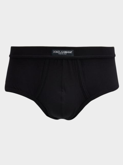 Dolce & Gabbana Men's Cotton Logo Patch Briefs