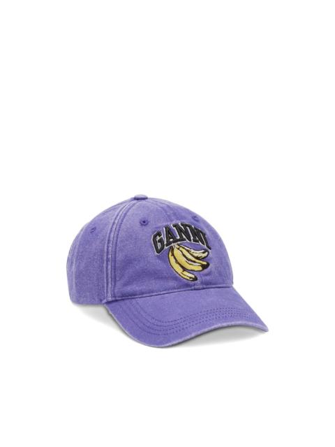 GANNI embroidered logo baseball cap