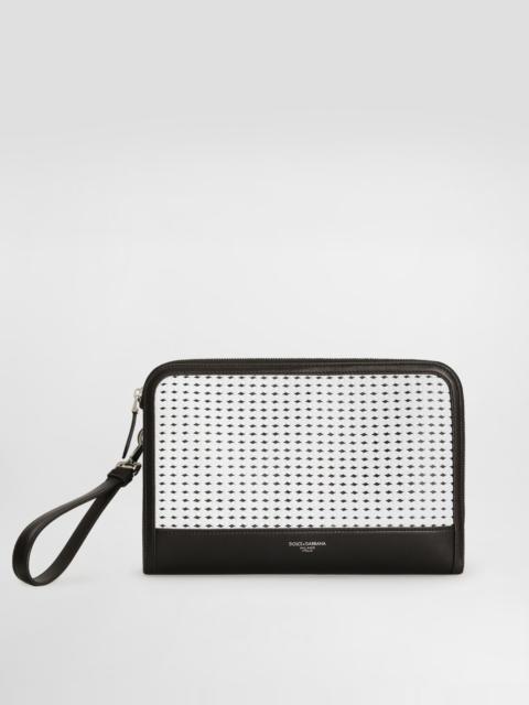 Dolce & Gabbana Atene plongé calfskin clutch bag