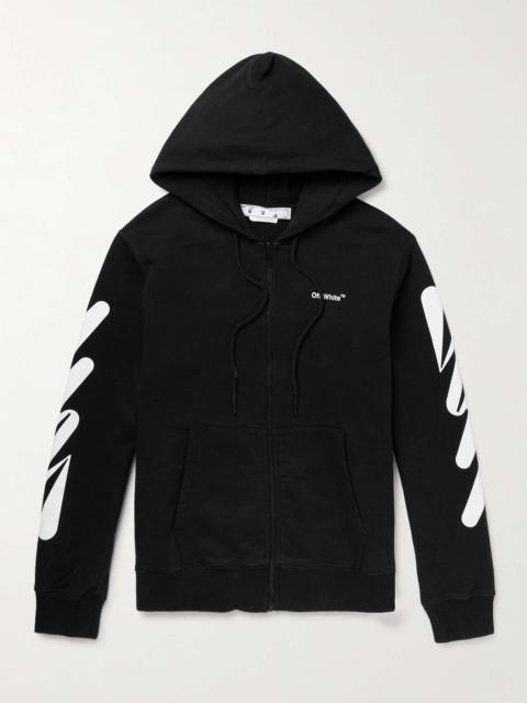 Logo-Print Cotton-Jersey Zip-Up Hoodie