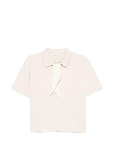 forte_forte tie knit polo top