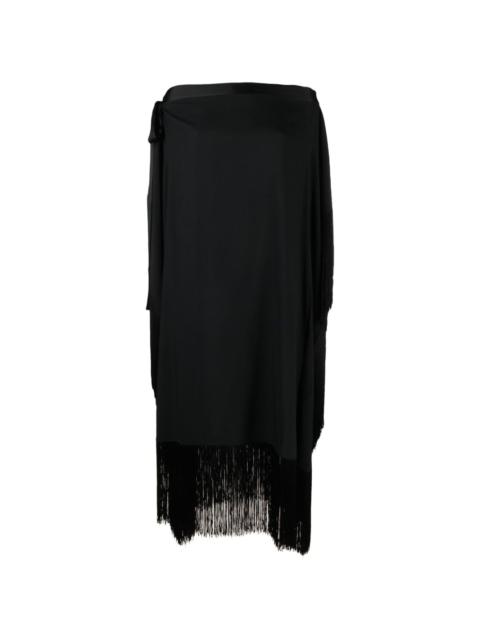 Taller Marmo fringed-edge kaftan maxi dress