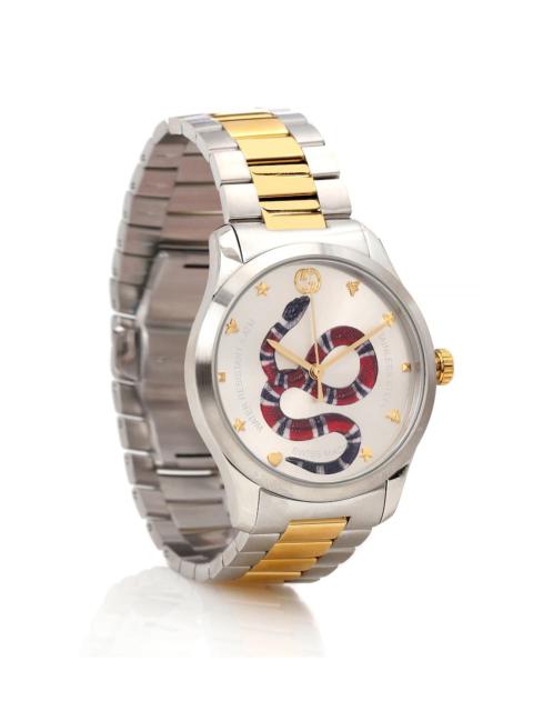 GUCCI G-Timeless 38mm stainless steel watch