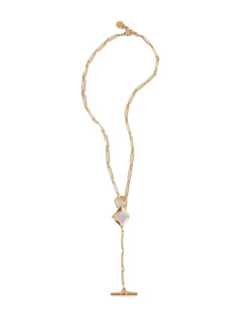Mulberry Iris Necklace Brass & Mother Of Pearl (Gold)