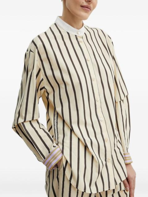 forte_forte stripe-pattern shirt