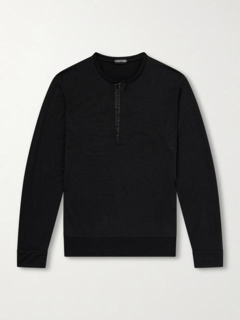 TOM FORD Slim-Fit Cashmere, Wool and Silk-Blend Sweatshirt