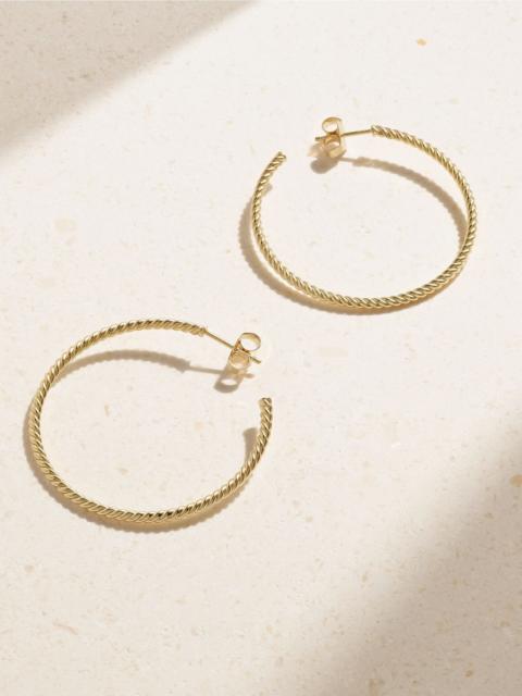 DAVID YURMAN Cablespira® 18-karat gold hoop earrings Gold