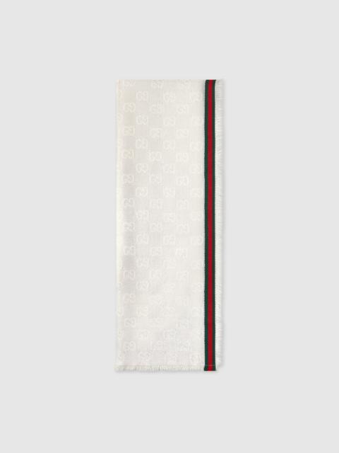 GUCCI GG silk cotton stole