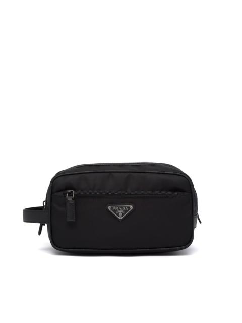 Prada Re-Nylon and Saffiano leather travel pouch