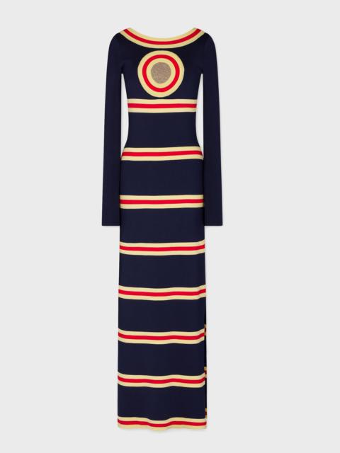 rabanne LONG DRESS IN LUREX KNIT WITH GEOMETRICAL DETAILS