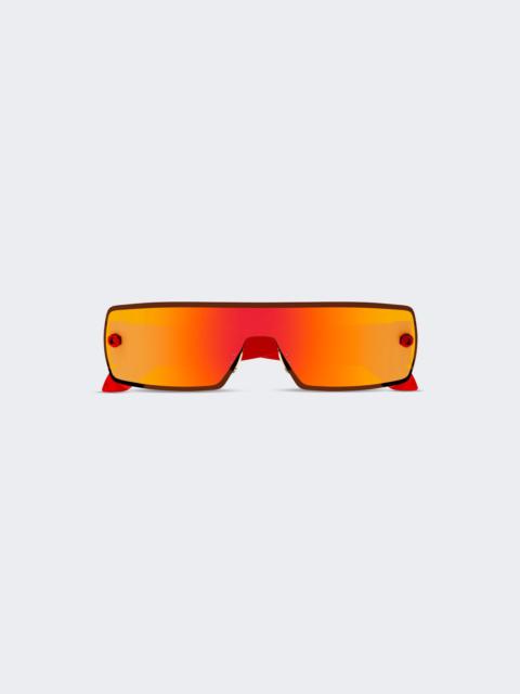 Alaïa Narrow Mask Sunglasses Red
