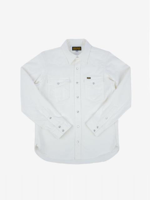 IHSH-384-WHT 13.5oz Denim Western Shirt - White
