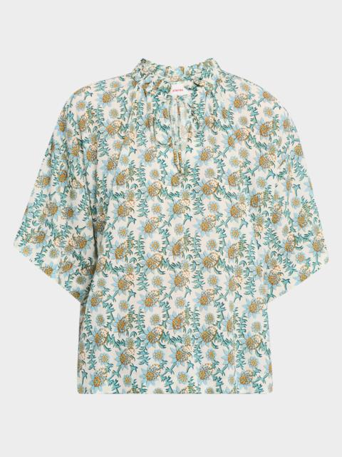 XÍRENA Meadow Floral-Print Cotton Top