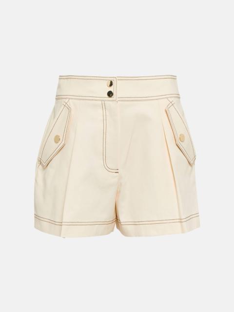 VERONICA BEARD Keita high-rise cotton shorts