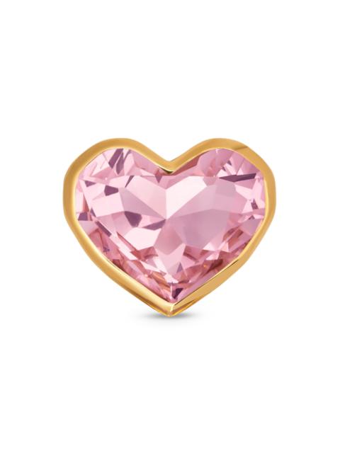 Oscar de la Renta Women's 24K-Gold-Plated & Glass Crystal Heart Ring - Pink