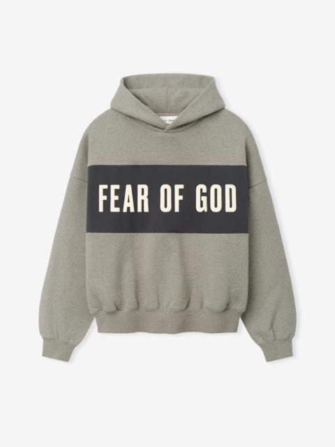 ESSENTIALS Cropped Relaxed Panelled Hoodie