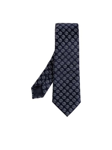 GIORGIO ARMANI pattern silk tie