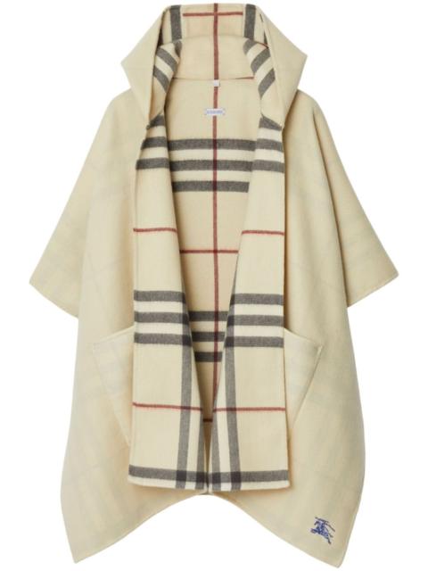 Burberry EKD-embroidered cashmere cape