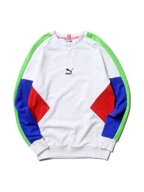 PUMA Men's PUMA TFS Crew Round Neck Pullover White 597328-52