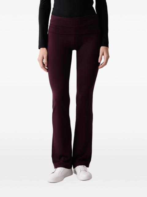 GUESS USA Lotus rhinestone-logo flared leggings