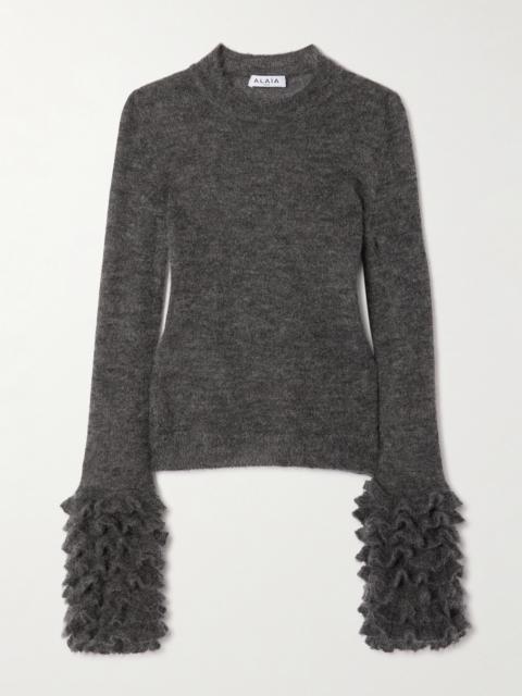 Alaïa Ruched Mohair-blend Sweater