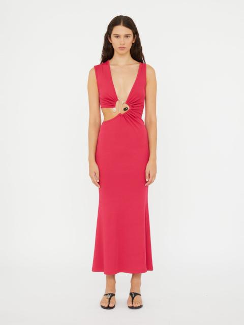 CHRISTOPHER ESBER Spiral Crystal Cutaway Dress