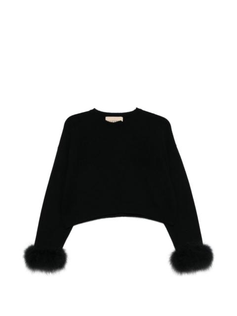 Valentino fur-trim sweater